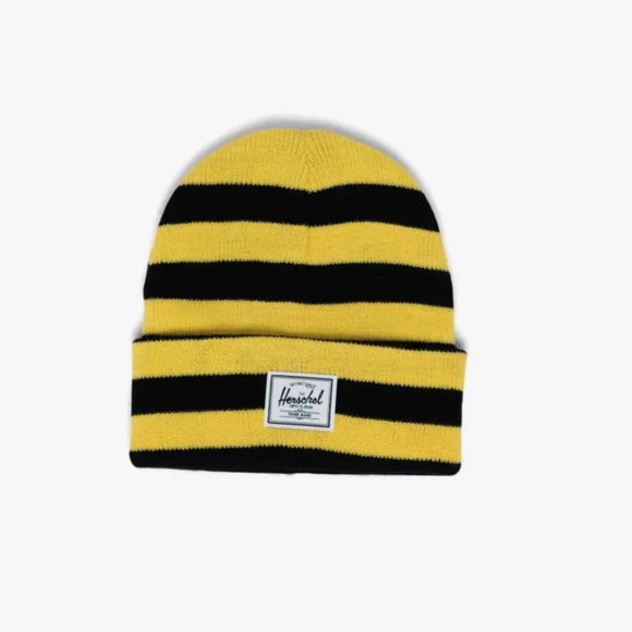 Elmer Beanie Kids Lemon Zest/Black Stripes - Picture 1 of 4